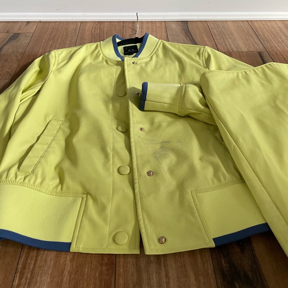 🔥🔥NWT- Armani Exchange Leather Jacket & Wrap Skirt